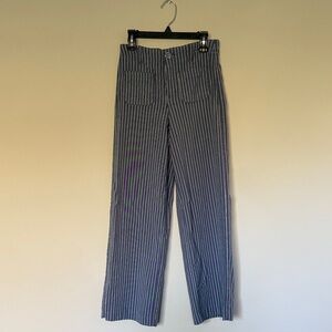 Jules & Leopold Navy and White Pinstripe Trousers